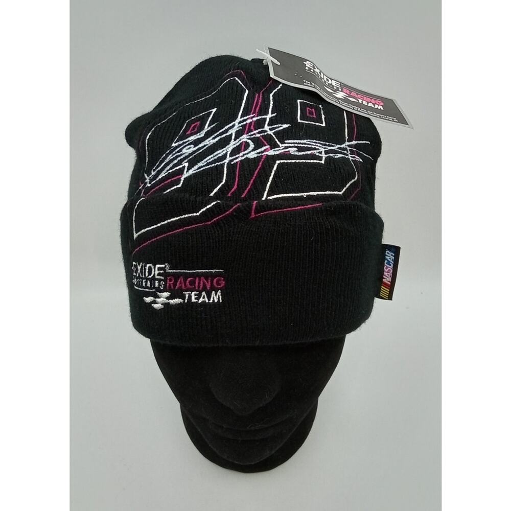 VTG NASCAR #99 Jeff Burton LOGO Knit Cuffed Beanie Exide Batteries Racing Team